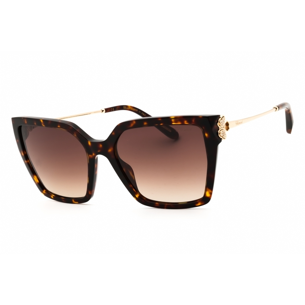 NWT Chopard SCH371S Havana Rectangle 56mm Sunglasses